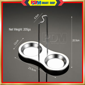 PDM Premium 304 Stainless Steel Soup Ladle Rest Holder Spoon Rest Cover Rack Pot Lid Shelf Kitchen Organizer Rack Stand