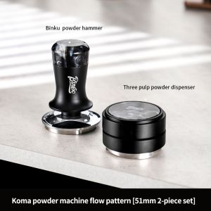 BINCOO 3‑Blade Distributor Tool Coffee Stainless Steel Tamper Dosing Ring Set Coffee Accessory