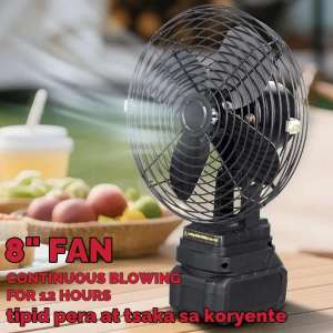 48V removable single battery 2 speeds portable stainless steel rechargeable removable fan lithium battery fan for outdoor camping fishing power outage emergency outdoor maintenance