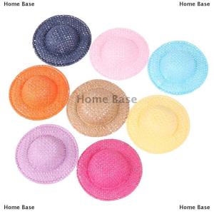 [COD] Home Base 5ชิ้นหมวกฟางสานมือตุ๊กตาหมวกมินิสีสันสดใสอุปกรณ์ตกแต่งบ้านตุ๊กตาสำหรับเด็กเล่นของเล่นจำลอง
