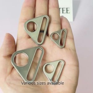 WH 5Pcs Stainless Steel Triangle Buckle 20/25/32/38mm Adjuster Ring Bag Strap Belt Tent Fixing Buckle