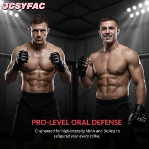JCSYFAC Đấm Bốc Mouthguard cho người lớn răng bảo vệ cho MMA Bóng Bầu Dục và Thái boxing mật độ cao thể thao đào tạo bánh