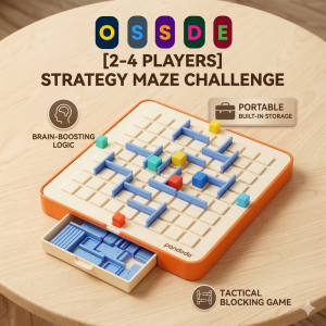 OSSDE Strategy Maze Challenge Portable Logic Board Game for Kids & Adults 2-4 players