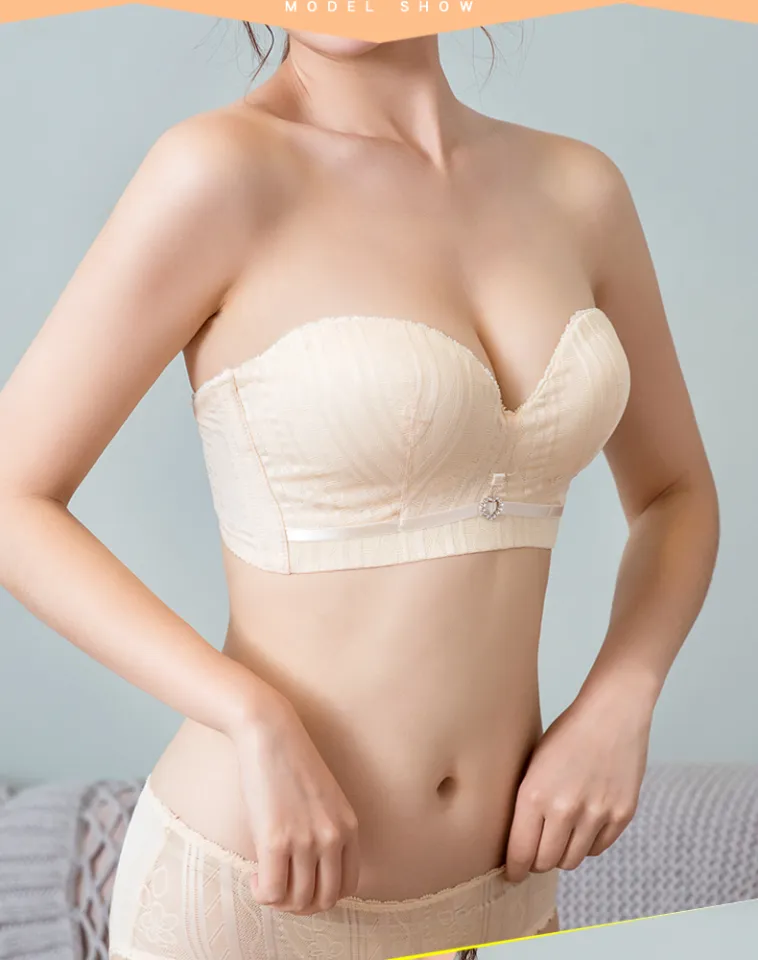 Magic Wing Strapless Bra Silicone Push-up Breathable Strapless Backless Self -Adhesive Sticky Invisible Bra