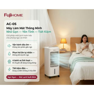 Quạt làm mát không khí bằng hơi nước Nhập Khẩu FUJIHOME AC-05 quạt điện điều hoà không khí mini làm mát nhanh đảo gió