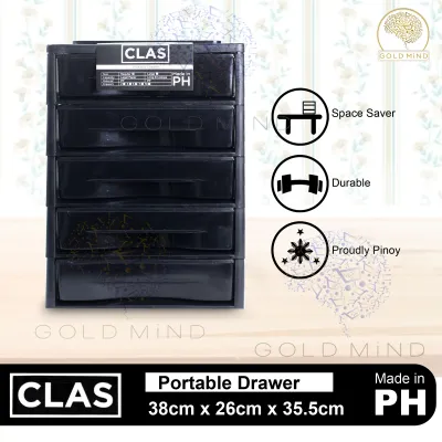 CLAS Stackie 5 layer Plastic Drawers - Gold Mind Everyday Low Price