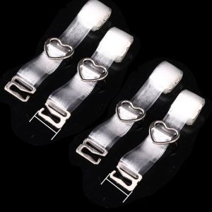 2คู่สายคล้องไหล่ล่องหนปรับได้สายรัดหน้าอกปุ่มยางยืดไม่ทำเครื่องหมายเข็มขัดตะขอโปร่งแสงกันลื่น