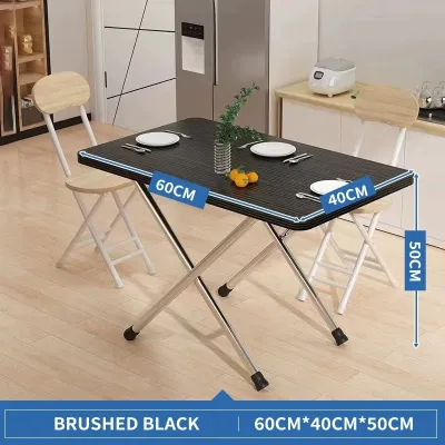 Portable Folding Dining Table for Small Spaces – Multifunctional Desk for Home Office & Outdoor Use Waterproof & Space-Saving Heavy-Duty Steel Frame