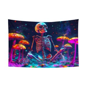 Ready stock sa local warehouseColorful skull tapestry for room decoration creating an atmospheric and high-end artistic wall hanging