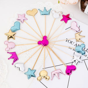5pcs/set Shining Cake Decoration Stick Mix Color Birthday Cake Cup Cake Party Decoration