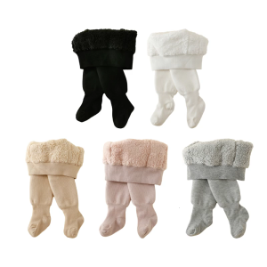 Thick Warm Toddler Tights Elastic & Soft Baby Tights with Fleece Lining Polyester for Everyday Wear & Family Gatherings