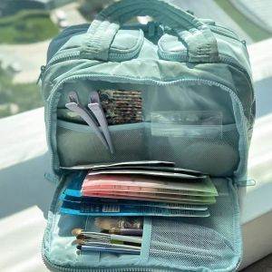 Cosmetic Bag Large Capacity Soft Material Portable Daily Travel Use Makeup Artist