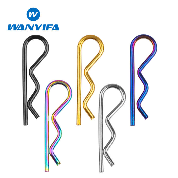 Wanyifa Titanium R Type Spring Cotter Pin Wave Shape Split Clip Clamp Hair Tractor Pin For 