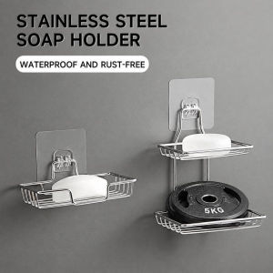 1/2 Layer Stainless Steel Soap Rack Wall Mounted Soap Holder Soap Box Soap Dish Bathroom Soap Rack