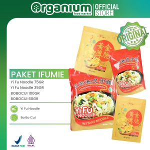 Organium Paket Hongkong Yi Fu Noodle 75g + 30g + Bo Bo Cui 100g + 60g