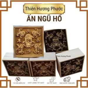 Ấn ngũ hổ 6cm gỗ thị