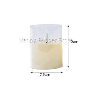 Happy เทียน LED แสงสีส้ม ใช้เป็นพร็อพช่วยสร้างบรรยากาศที่โรแมนติก ใช้ถ่าน 3A ไม่แถมถ่าน led candle light