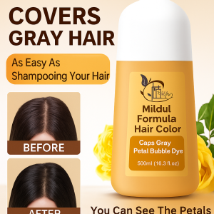Petal Bubble Hair Dye Multicolor Convenient Quick Cover Gray Hair Mild Formula