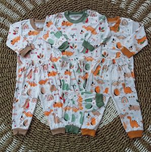 Isi 6 Pcs 3 Set Setelan Baju Bayi Lengan Panjang Celana Panjang Karakter Lucu Usia 3-18 Bulan