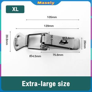 Masely Stainless Steel Toggle Lock Clamps Latch Handles for Boxes (With Padlock Hole) 1Pc