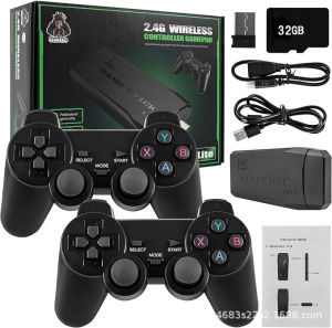2025 NEW HD Game Stick Video Retro Game Console 2.4G Dual Wireless Controller Game Stick 4K TV 64G Classic High-Definition Game Console With Over 20000 Games Built-in HDMI TV Output Supporting 10 Languages And 9 Emulators