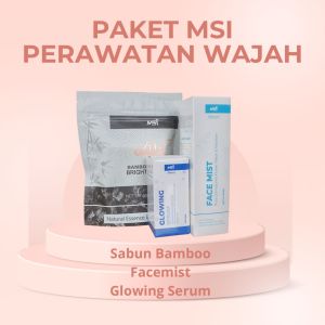 Paket Perawatan wajah Msi Sabun Bamboo Padat + Face mist + Glowing Serum