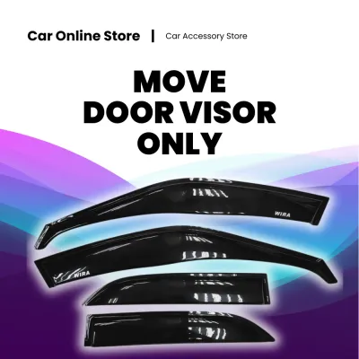 FOR - PROTON S70 DOOR VISOR MUGEN / STANDARD / MOVE (4PCS) Smoke Black Acrylic Door Visor Air Press Window