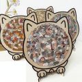 Morandi Alien Woodland Birthday Gift Women's Jigsaw Puzzle - Cat Cat Puzzle Set with 135 Pieces. 