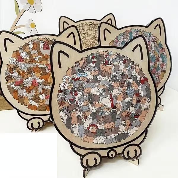 Morandi%20Alien%20Woodland%20Birthday%20Gift%20Women's%20Jigsaw%20Puzzle%20-%20Cat%20Cat%20Puzzle%20Set%20with%20135%20Pieces%20-%20Image%205