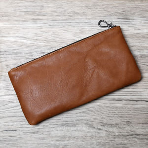 Ví Nam Da Thật Túi Nhỏ Thường Ngày Dài Dành Cho Nam Giới Màu Đen Sắp Xếp Ví Đựng Điện Thoại Túi Đựng Tiền Xu Kẹp Thẻ NUPUGOO