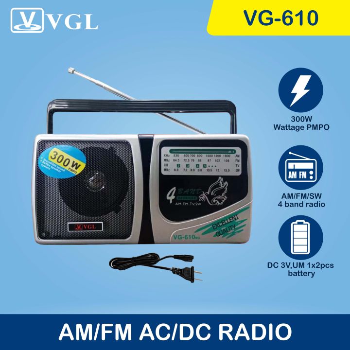 FREE SHIPPING, AC/DC OPERATED RADIO with built-in Speaker and High ...