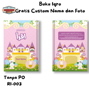 Paket HAMPERS PINK IQRO PREMIUM 7in1 Custom Hardcover Full Color (Gratis Tulis Nama & Foto di Cover)