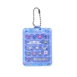 14-Key Fidget Toy Keychain Luminous Finger Press Keyboard Pendant Stress Relief Backpack Charm for Kids