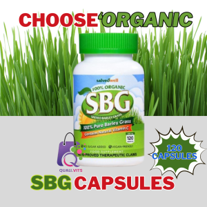 SALVEO BARLEY GRASS SBG ORGANIC trial pack  capsule  jar  100% Organic and Pure Barley Grass