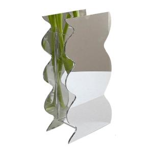 Geometric Flower Vases Clear Hydroponic Display Decorative Art Object Safe Nontoxic Acrylic Pet Friendly Design