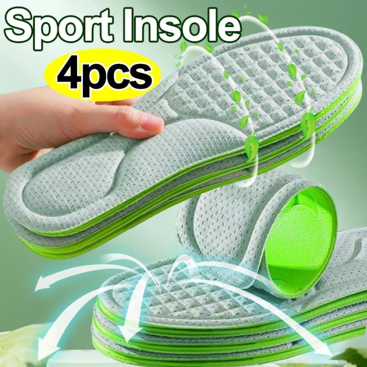 4pcs Soft Memory Foam Insoles for Shoes Sweat-Absorbing