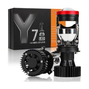 2pcs 100W Y7D H4 Super Bright LED Headlight Car H4Projector Bulb 6000k 30000LM High Low Beam Turbo Fan LED Light Lamp for Car