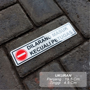 SIGN BOARD AKRILIK LENGKAP - SIGN BOARD - TARIK DORONG DILARANG MASUK KIBLAT RUANG TUNGGU - MURAH BERKUALITAS