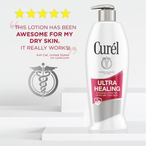 CUREL โลชั่นบำรุงผิว เข้มข้น สำหรับผิวที่แห้งและแห้งมากเป็นพิเศษ 591 ML. จากอเมริกา (CUREL ULTRA HEALING INTENSIVE LOTION FOR EXTRA-DRY SKIN 591 ML.) (ครีมทาผิว) (โลชั่น)