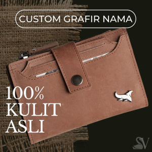 Selvaggi Leather- Vincent Wallet Dompet Standar Bahan Kulit Sapi Vintage Crazy Horse Super Slim Desain Terbaru Bifold Premium Pullup - Free Gravir Nama