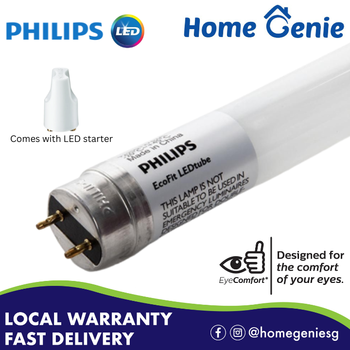 Philips Ecofit T8 LED Tube 8w 2ft / 16w / 20w (High Output) 4ft Cool ...