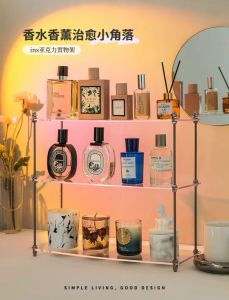✳️TSG65✳️ Perfume Organizer Rack Desk Rack Desktop Organizer Rack Perfume Stand Makeup Storage Rack Cosmetics Storage Rack Toiletries Storage Rack Skincare Storage Rack Perfumes Holder Displays Perfume Rack Cup Display Rack Mini Rack 5A