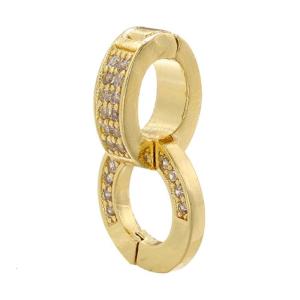 Đầu nối đồng tinh tế với micro Đá Zirconia khối lập phương lát nguyên liệu làm trang sức Enhancer clasps cho tùy chỉnh phụ kiện