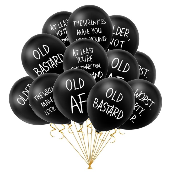 10Pcs Funny Old Age Birthday Party Balloons Cute Offensive Latex ...