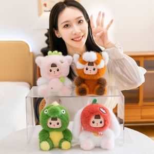 HJDJ Cute Tomato Rabbit Plush Toy Cartoon Little dinosaur Animal Strawberry Cat Doll Comfort Plush Toys 17cm Little Raccoon Plush Doll Kids Birthday Christmas