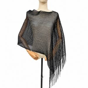 CHUN053634 Multicolor Hollow Out Shawl Solid Color Tassel Sun Protection Shawl Creative Breathable Dresses Shawls Dinner Party