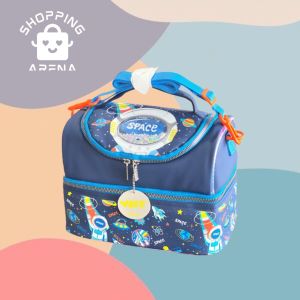 LUNCH BAG BOX U2058 Tas Bekal Anak Merk VEST Tempat Makana Premium High Quality Model Selempang Tebal Kuat Awet Nyaman Cewek Cowok Boy Girl Sekolah Piknik Asli Ori TK SD Lucu Unik Mewah Kualitas Bagus Rekreasi Makanan Bekel Shopping Arena Malang