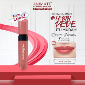 Animate Velvet Satin Lip Cream - Tahan Lama & Full Coverage dengan UV Filter & Peptide 6 Warna