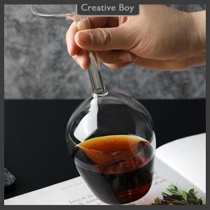 [Creative] Creative Upside Down Goblet Wine Cup Funny Party Glassware Wedding Flutes High Borosilicate Glass Inverted Wineglass