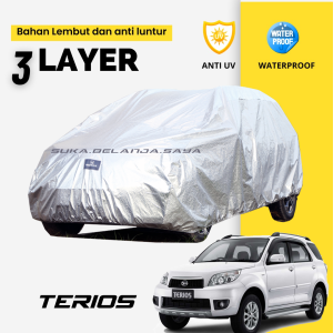 3 LAYER OUTDOOR PREMIUM Body Cover Mobil Terios Sarung Mobil Terios mobil terios tx terios lama terios konde rush lama rush konde all new rush new rush gr sport rush 2021 rush 2022 rush 2023 rush 2024 all new terios new terios 2022 terios 2023 terios 2024